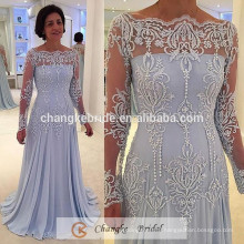 Luxury Evening Dress Beading Long Sleeve Pattern Embroidery Party Mother Dresses Red Carpet 2016